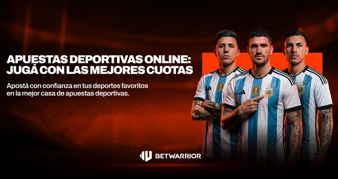 Apuestas deportivas con las mejores cuotas en BetWarrior Argentina, con fútbol, básquet, tenis y más de 1000 partidos